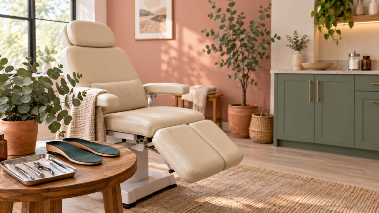 do podiatrists charge hst - podiatry clinic treatment room with custom orthotics